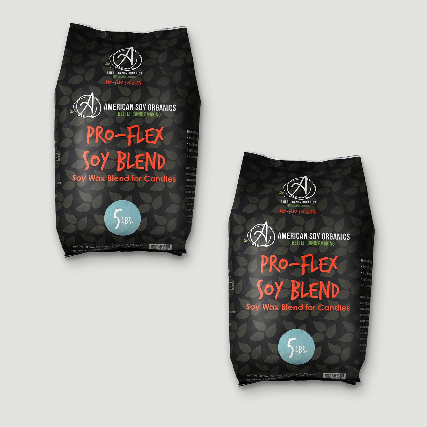 two black bags of pro flex wax beads