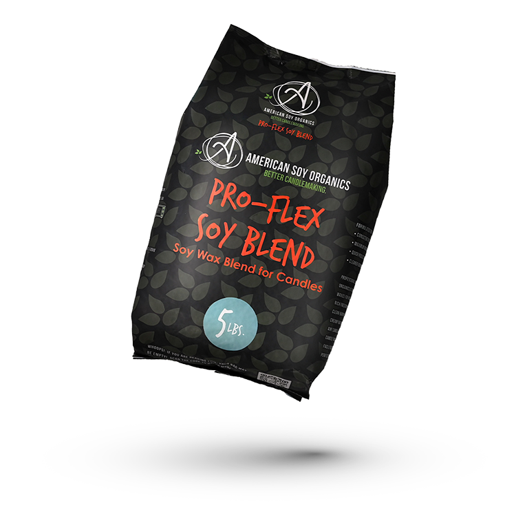 Black bag of American Soy Organics Pro-Flex Soy Blend on a white background